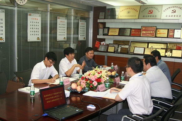 遼寧省盤(pán)錦市高升經(jīng)濟(jì)區(qū)管委會(huì)唐士寶書(shū)記一行蒞臨天成集團(tuán)指導(dǎo)工作