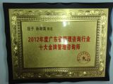 孫明高董事長(zhǎng)獲得2012年度廣東省管理咨詢行業(yè)十大金牌管理咨詢師稱號(hào)